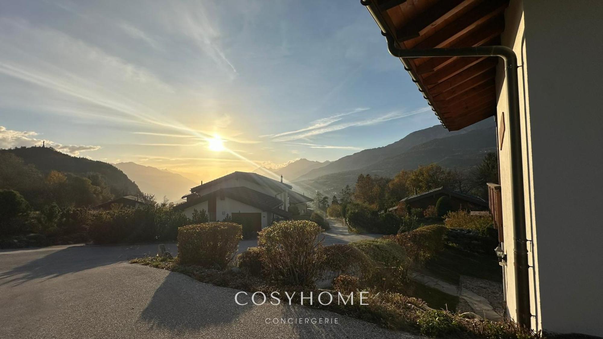 Chalet Des Alpes - Sunset View - Crans-Montana Buitenkant foto